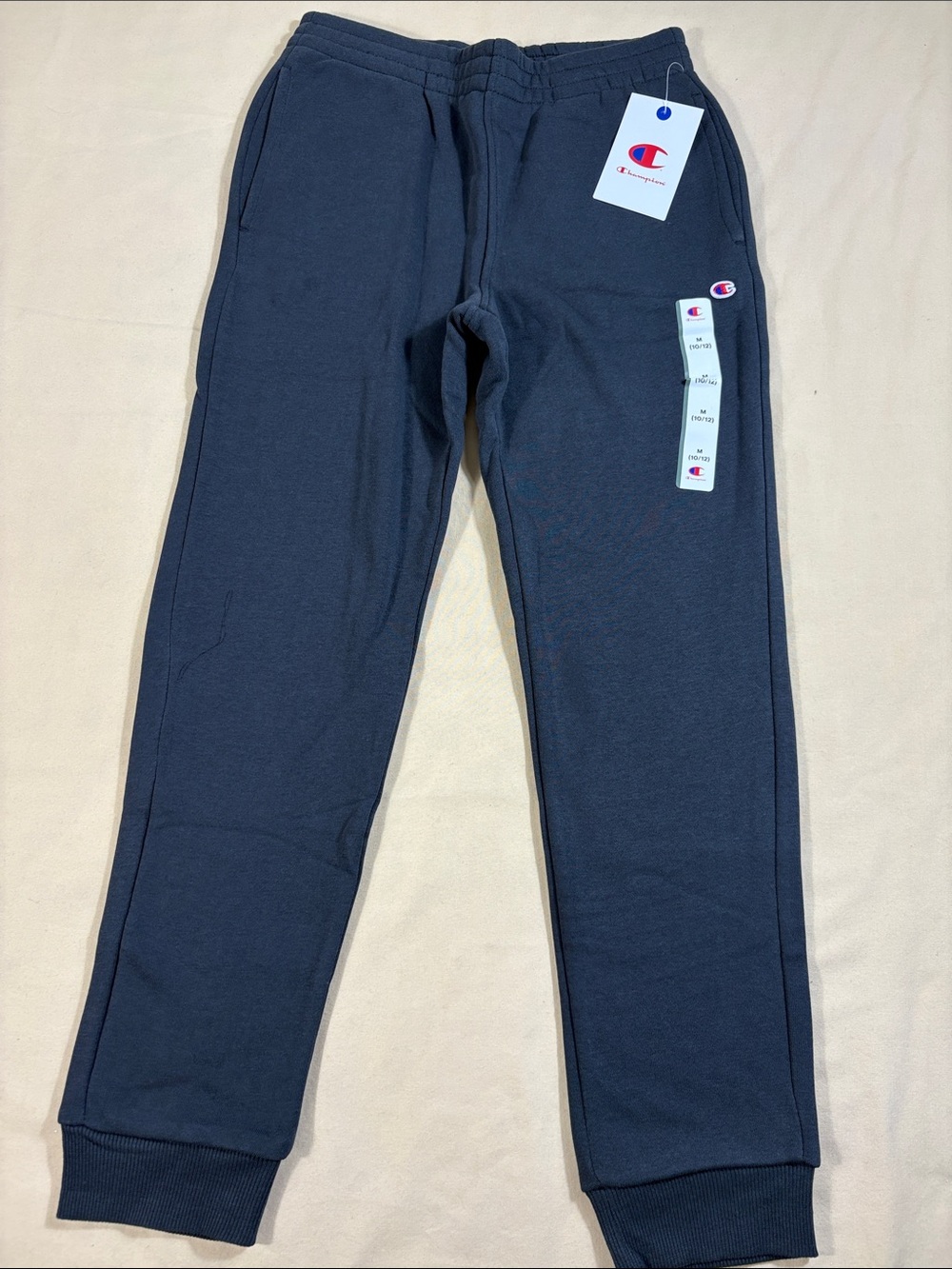 Champion Boys Size Medium 10/12 Black Signature Fleece Jogger Sweatpants NWT